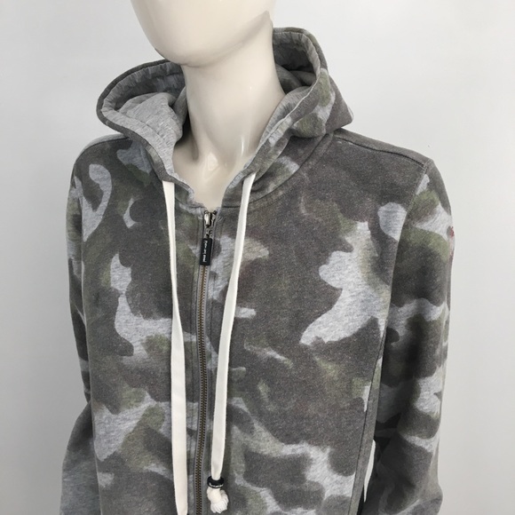 Peace Love World Tops - PEACE LOVE WORLD Camouflage Gray Hoodie Sweatshirt